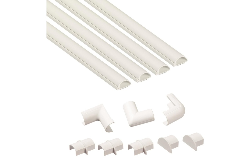 STEFFEN Goulotte D-Line 20 x 10 mm, 1 m, Blanc