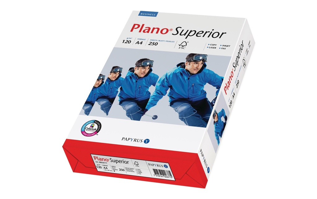 Plano Papier pour photocopie Superior A4, Extra-blanc, 120 g/m², 250 Feuille