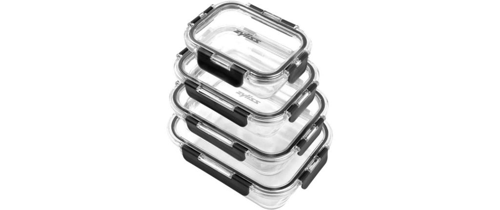 Zyliss Récipients à provisions Verre, 4 pièces