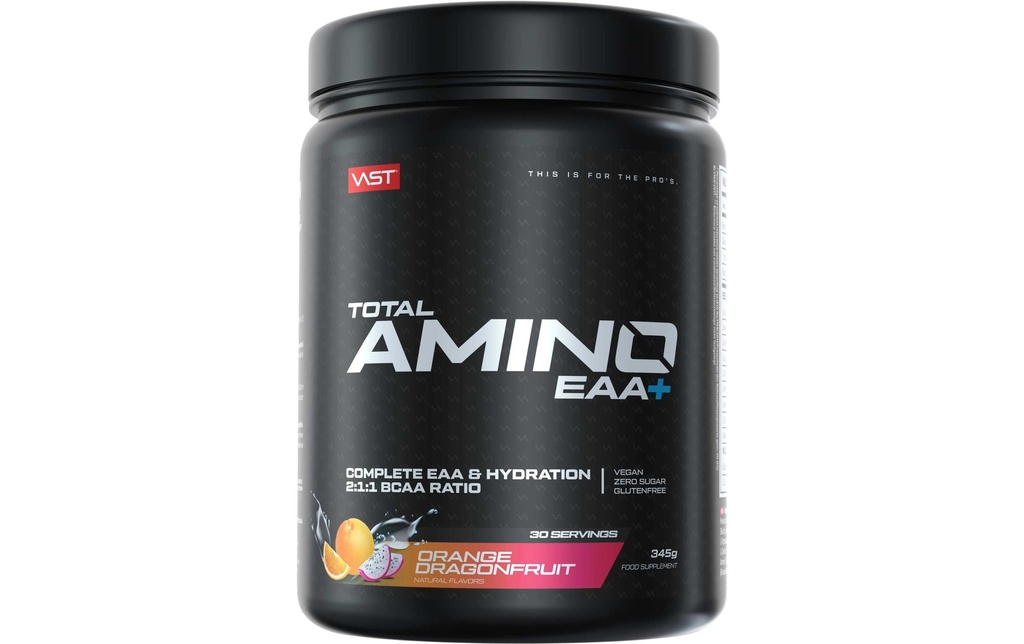 VAST Poudre Total Amino EAA+ boîte: 381g, Orange Dragonfruit