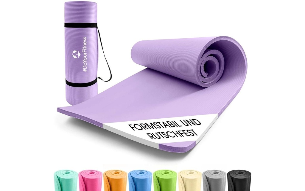 World Fitness Matelas de fitness Yamuna 183 cm x 61 cm, Violet