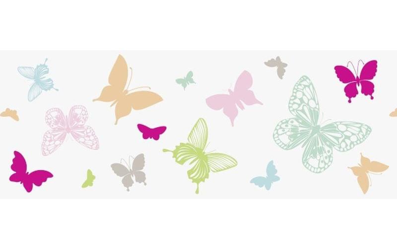 Heyda Image pour fenêtre Butterflies 1 Pièce/s, Vert/Rose/Rose/Menthe
