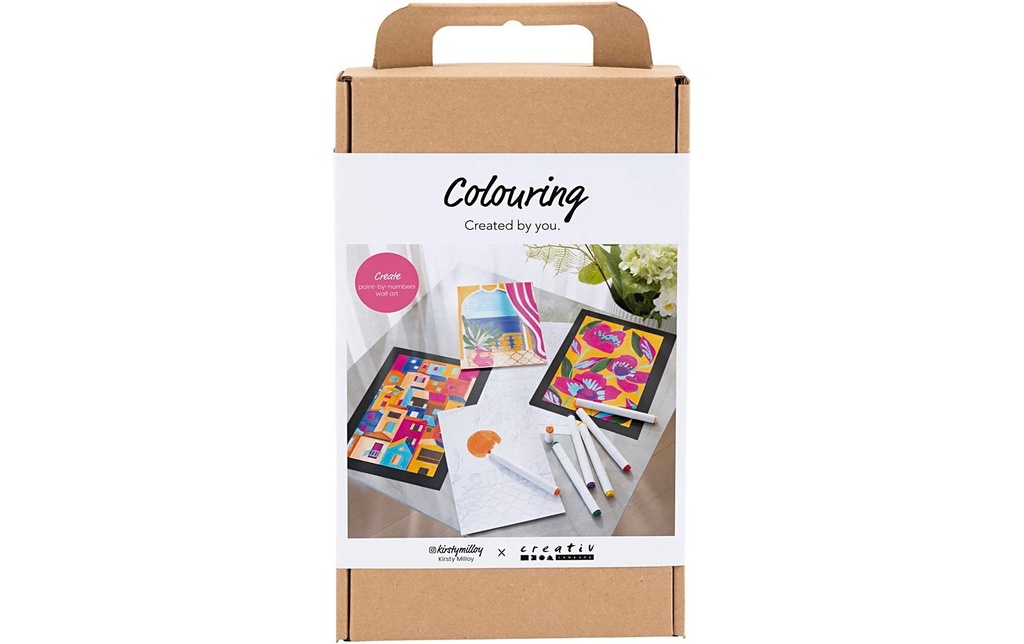 Creativ Company Peinture pour bricolage Peinture par numéros avec marqueur 4 pièces