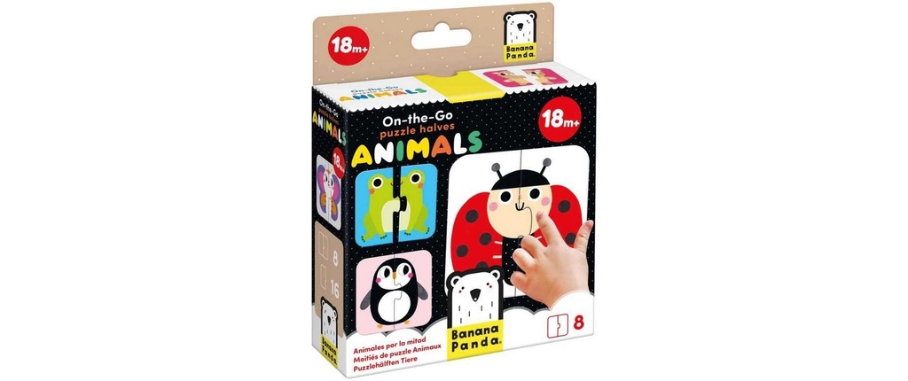 Banana Panda Puzzle On-the-Go Halves Animals Carton 16 pièces