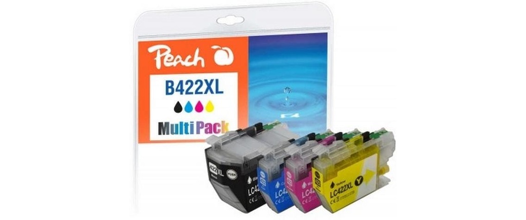 Peach Encre Brother LC-422XL Multipack noir/Cyan/Magenta/Yellow