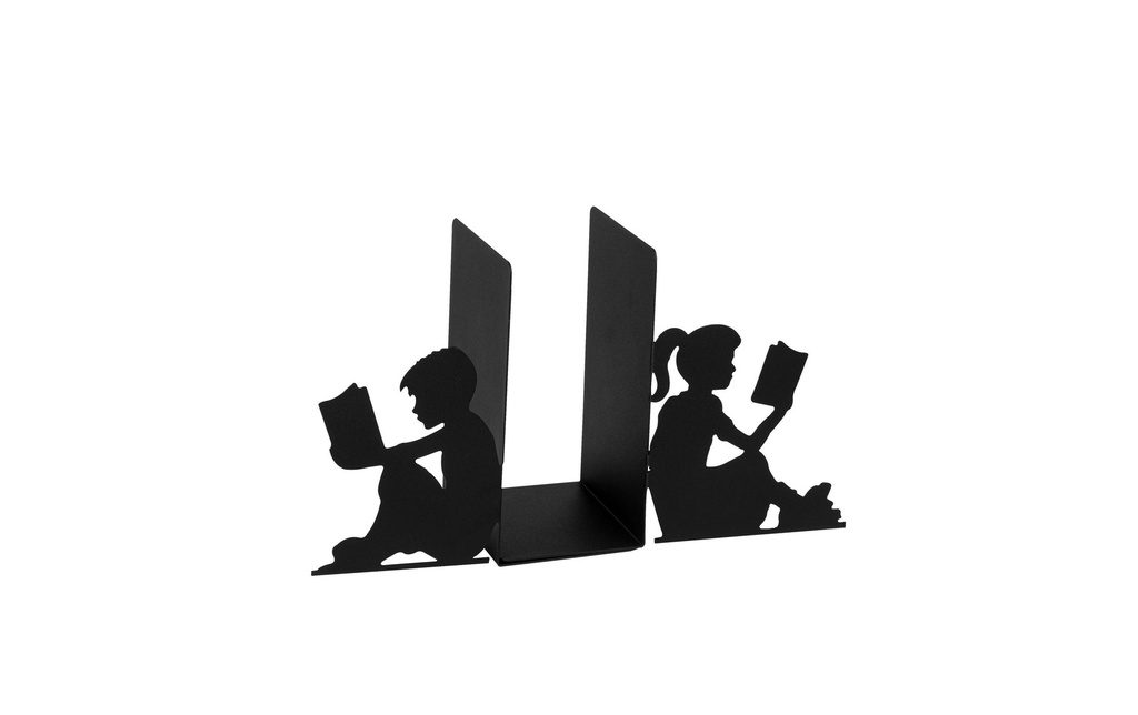 Wallxpert Kits de serre-livres Enfants Noir