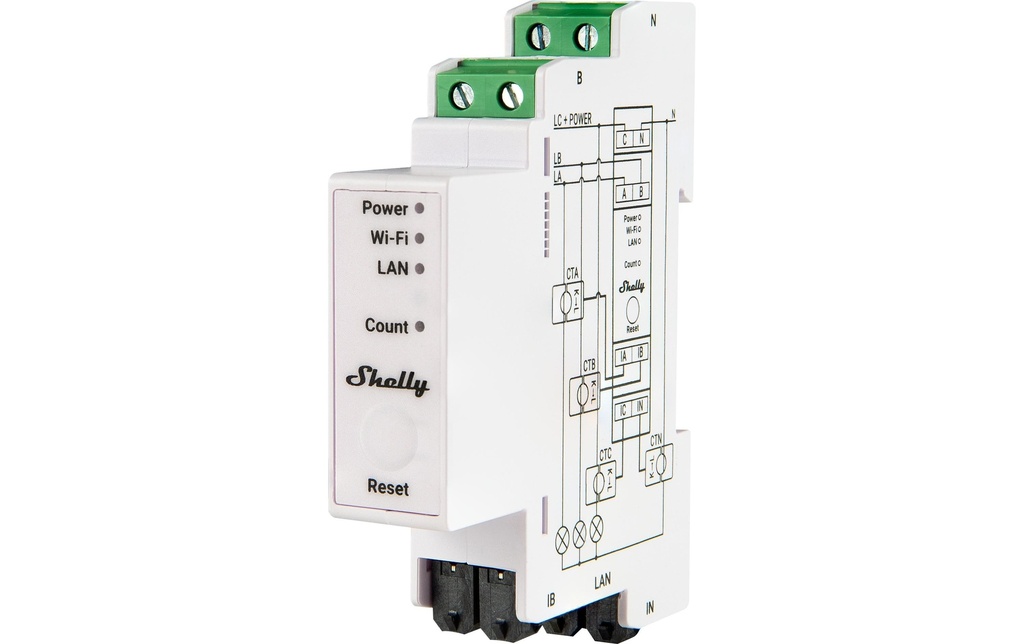 Shelly Compteur d'énergie triphasé Shelly Pro 3EM