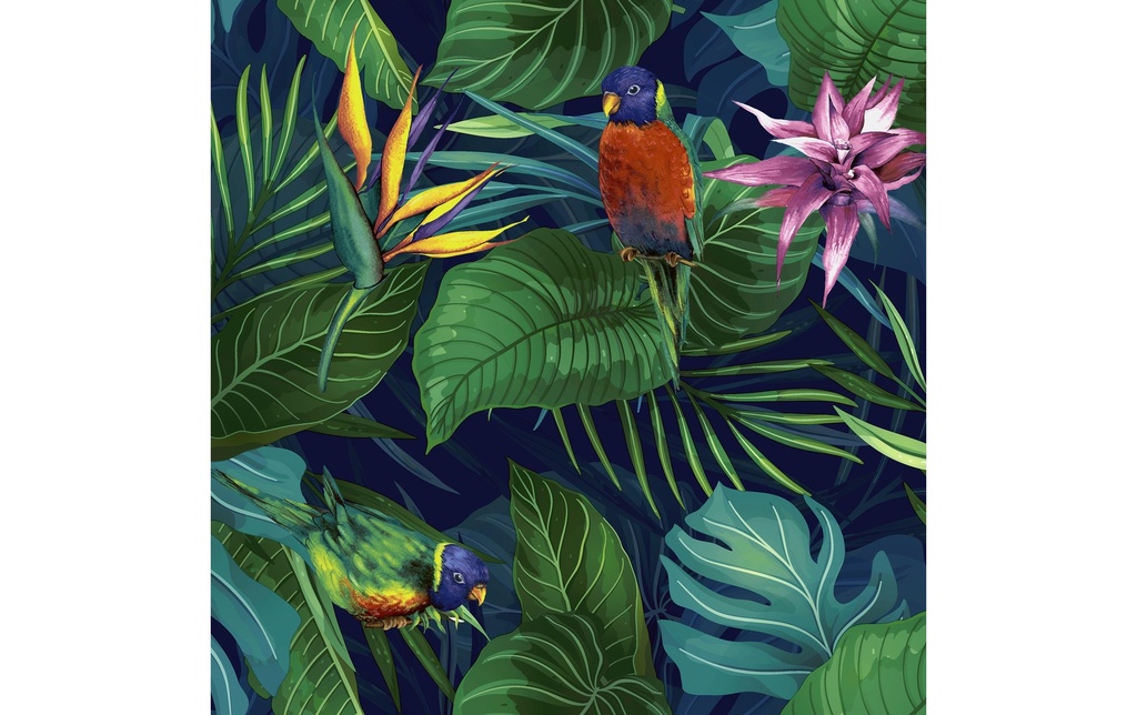 Paper + Design Serviettes en papier Jungle Paradiso 33 cm x 33 cm, 20 Pièce/s