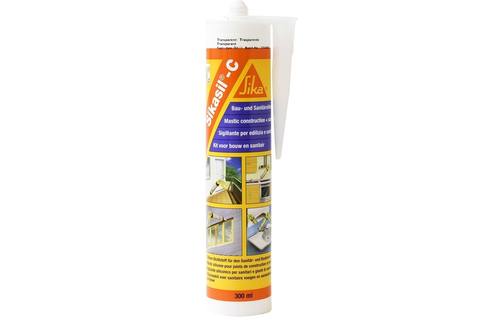 Sika Silicone Sikasil-C 300 ml, Transparent