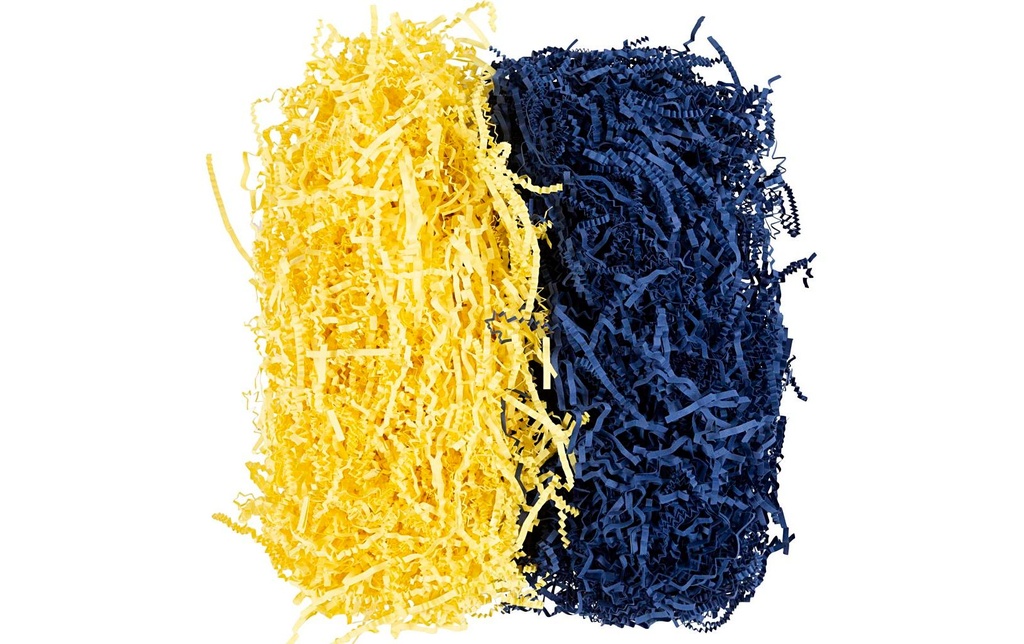Creativ Company Matériau de remplissage papier 25-30 cm x 3 mm, 100g, bleu-jaune