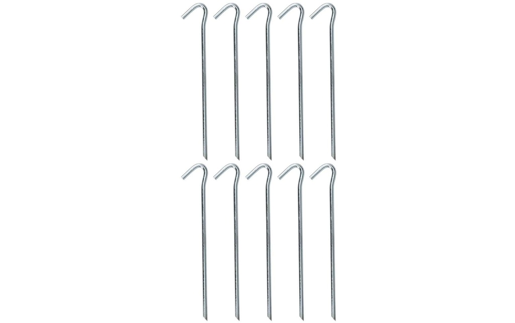 FTM Piquets en acier 10 pièces, 23 cm, 57 g