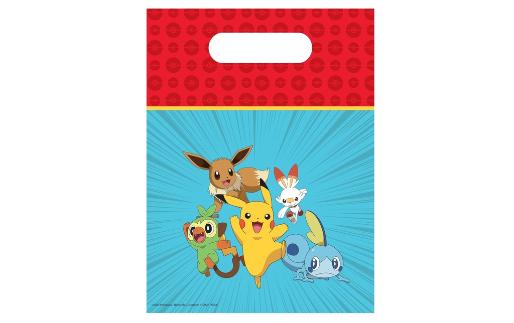 We fiesta Party Sac cadeau Pokémon 6 Pièce/s, Multicolore