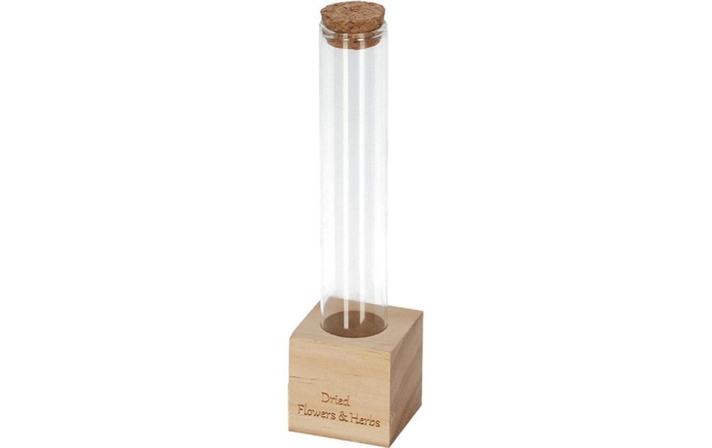 Esschert Design Vase Éprouvette S 16,5 cm, Nature/Transparent