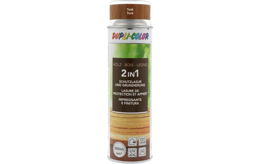 DUPLI-COLOR Lasure de protection du bois teck, 500 ml