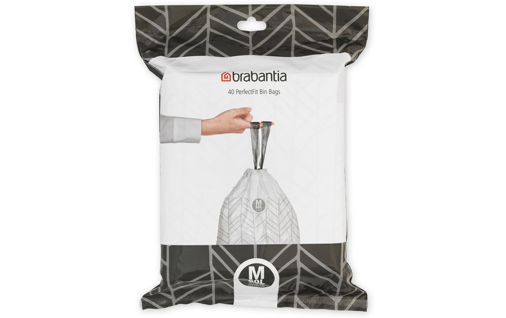 Brabantia Sac à ordures ménagères PerfectFit M 60 l, 40 Pièce/s