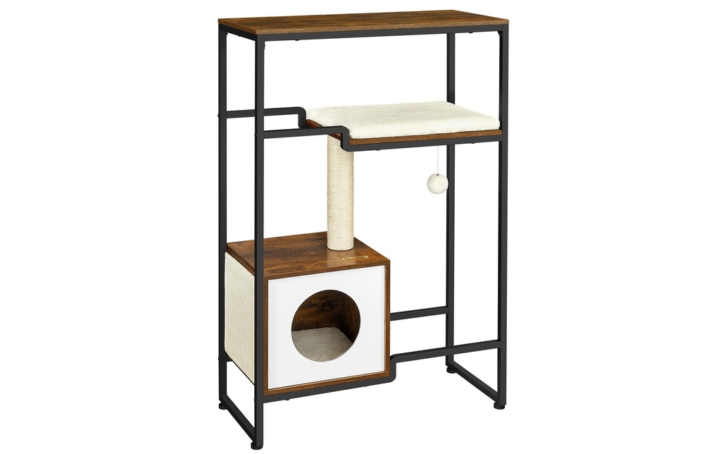 Feandrea Arbre à chat avec tablette, 114 cm, brun vintage