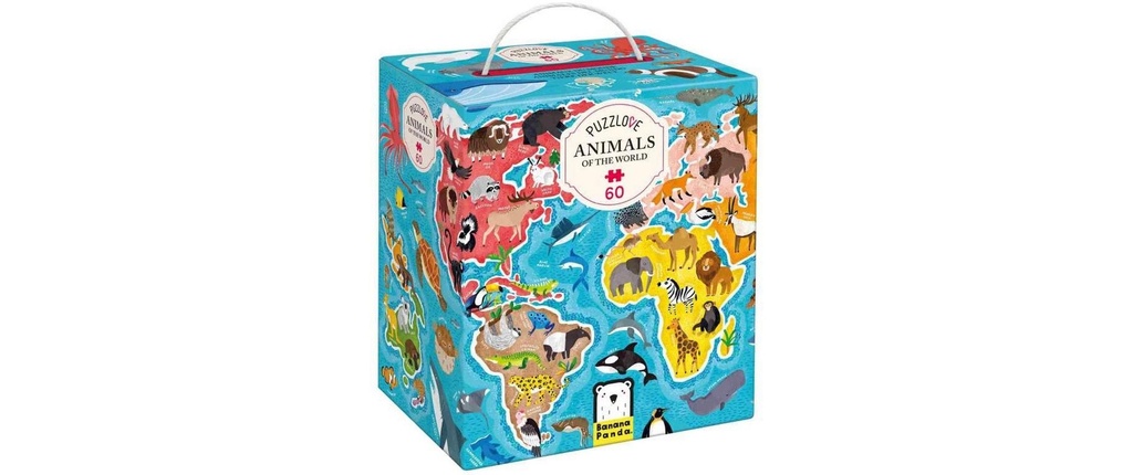 Banana Panda Puzzle Puzzlove Animals Of the World Carton 60 pièces