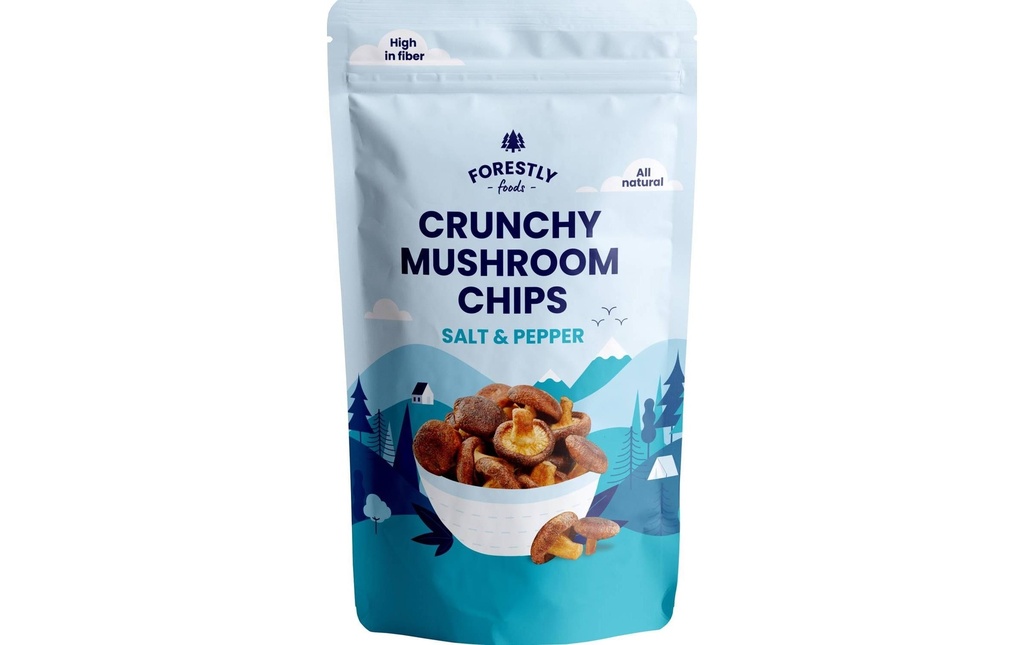 Forestly Foods Crunchy Mushroom Chips – sel & poivre 50 g