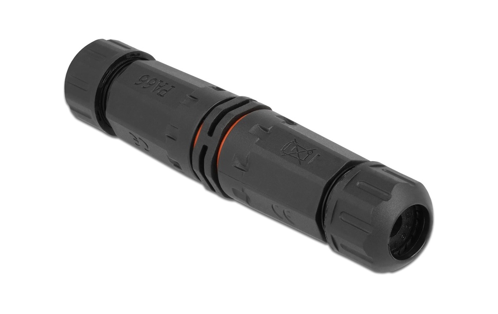 Delock Manchon de raccordement IP68, 2 Pin, 4.5 - 7.5 mm noir