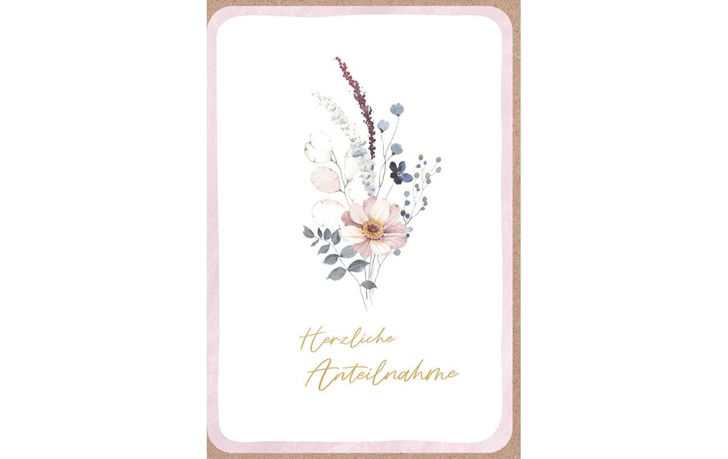 ABC Carte de condoléances Condoléances sincères B6