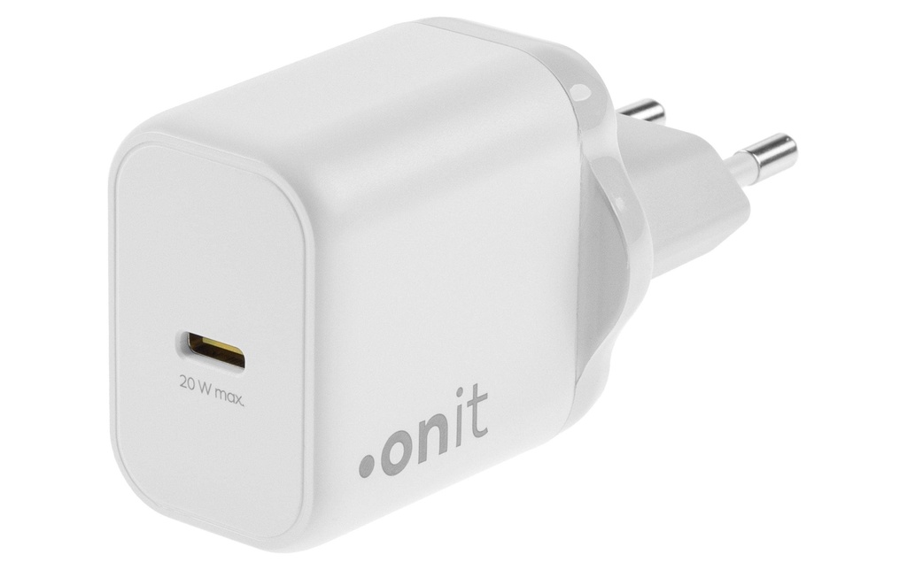 onit Chargeur mural USB Single 1C 20 W GaN Blanc
