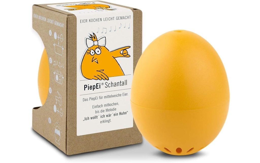 PiepEi Minuteur de cuisine Coquetier chantant Schantall, Orange