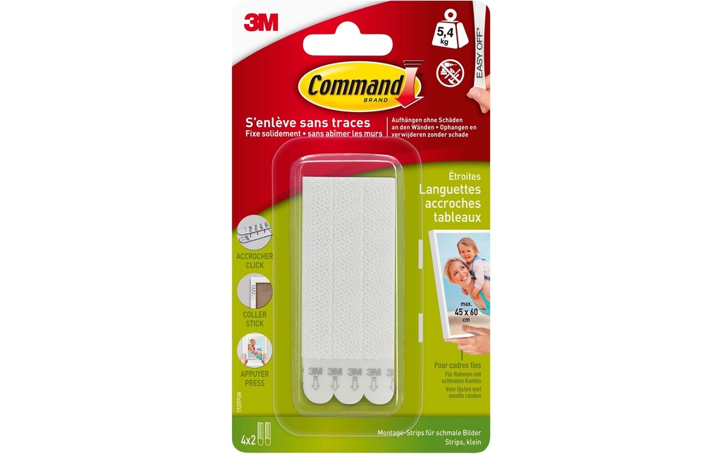 Command Command Bande d'accrochage pour tableaux 5.4 kg, Blanc