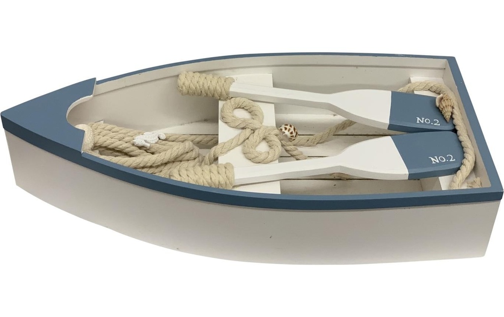 Dameco Objet à exposer Bateau à rames en bois 40,5 cm