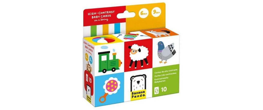 Banana Panda Cartes de bébé High Contrast Carton