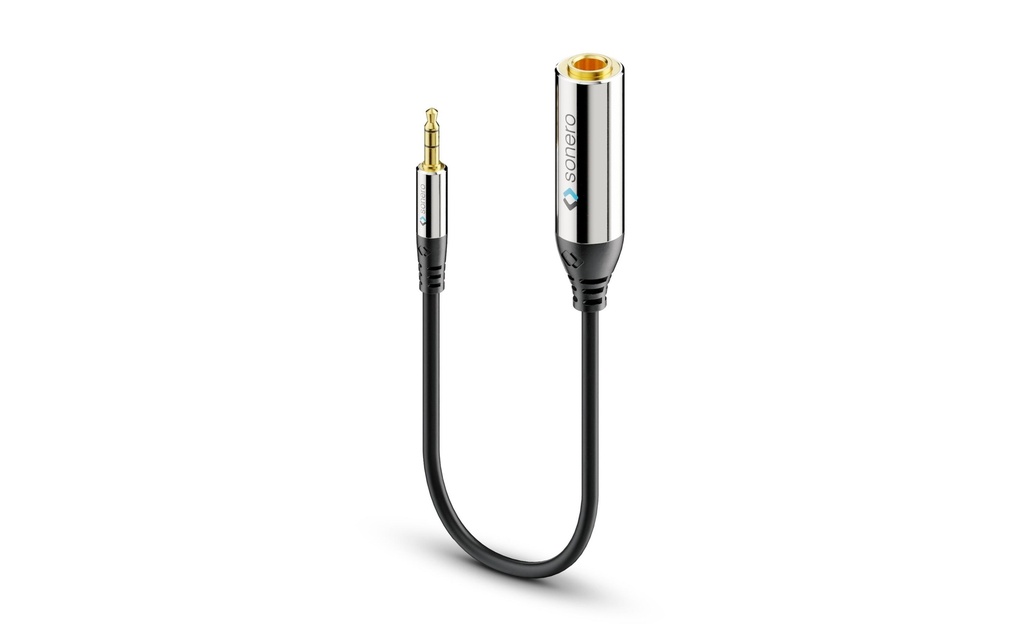 sonero Câble audio jack 3.5 mm - jack 6.3 mm 0.25 m