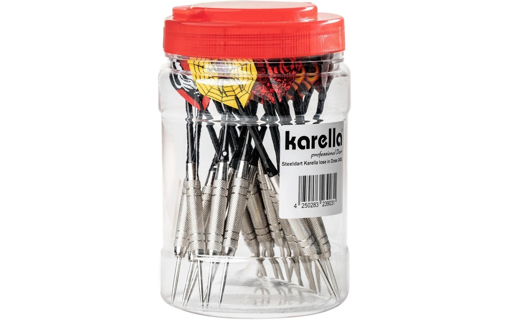 Karella Fléchettes Steeldart en boîte 24 pièces