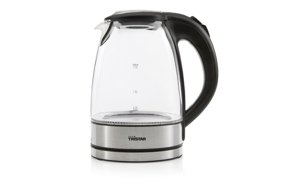 Tristar Bouilloire WK-3377 1.7 l, Argenté/Transparent