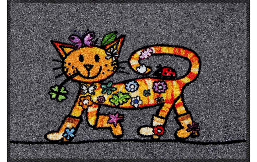 Salonlöwe Tapis de sol Funky Cat 50 cm x 75 cm