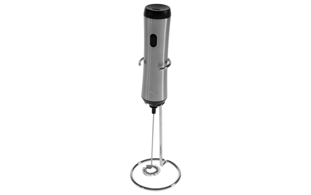 FURBER Mousseur à lait USB-C avec support, acier inoxydable