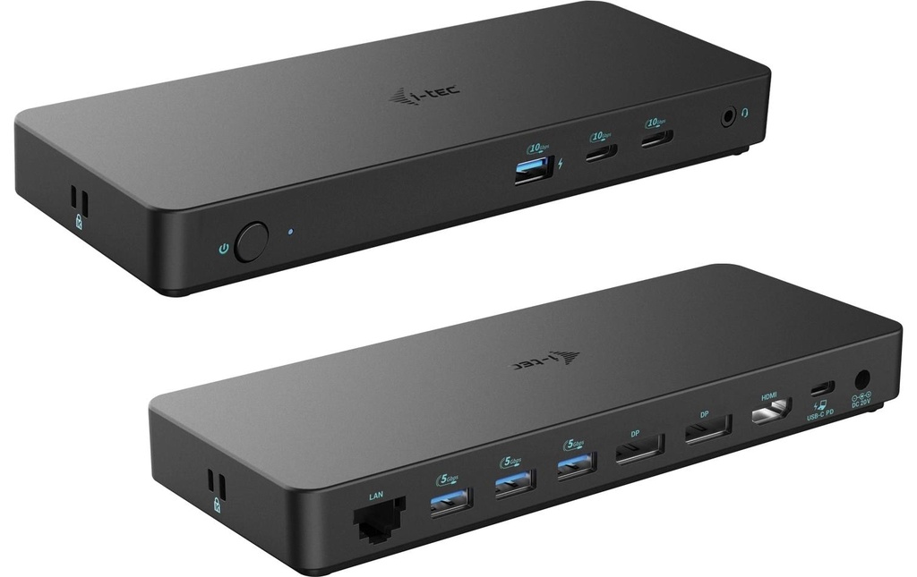 i-tec Station d'accueil USB-C 3x 4K Gen 2 Pro + PD 100 W