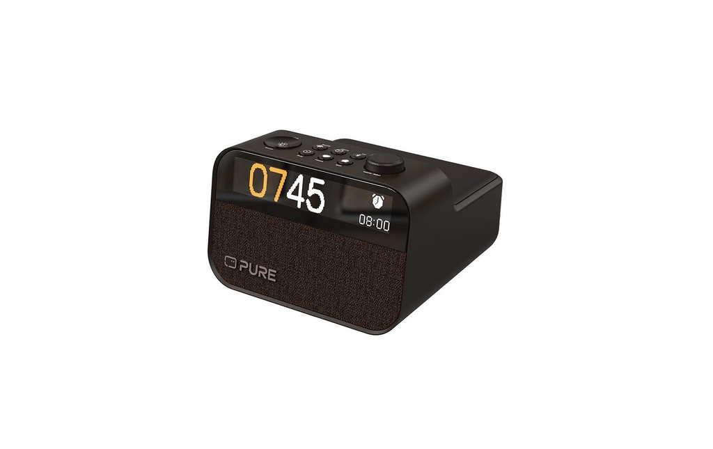Pure Radio-réveil Moment Charge Brun foncé