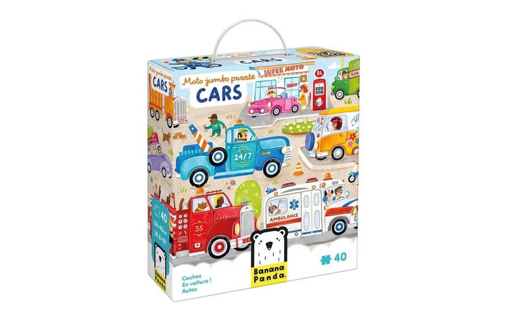 Banana Panda Puzzle Voitures Moto Jumbo Carton