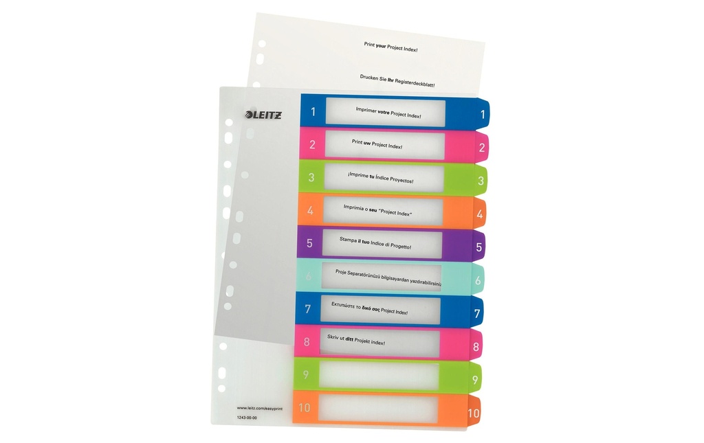 LEITZ Répértoire PP WOW A4 10 sépara