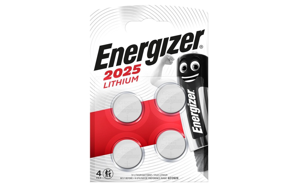 Energizer Pile bouton Lithium CR-2025 , 4 Pièce/s