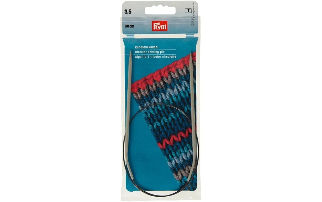 Prym Aiguille à tricoter circulaire Ø 3,5 mm x 60 cm, 1 pièce