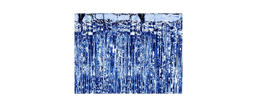 Partydeco Accessoires de fête Rideau 90 x 250 cm, Bleu foncé