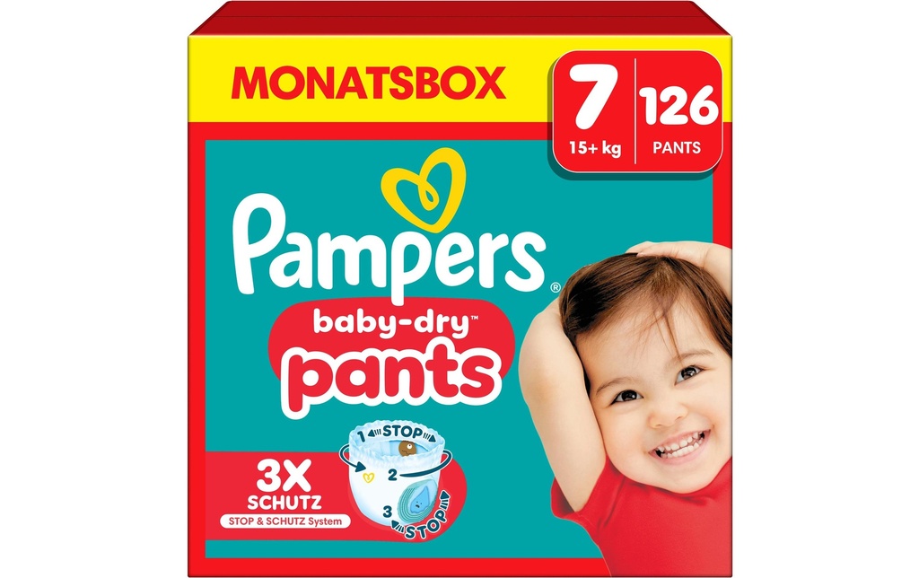 Pampers Couches Baby Dry Pants Extra Large taille 7