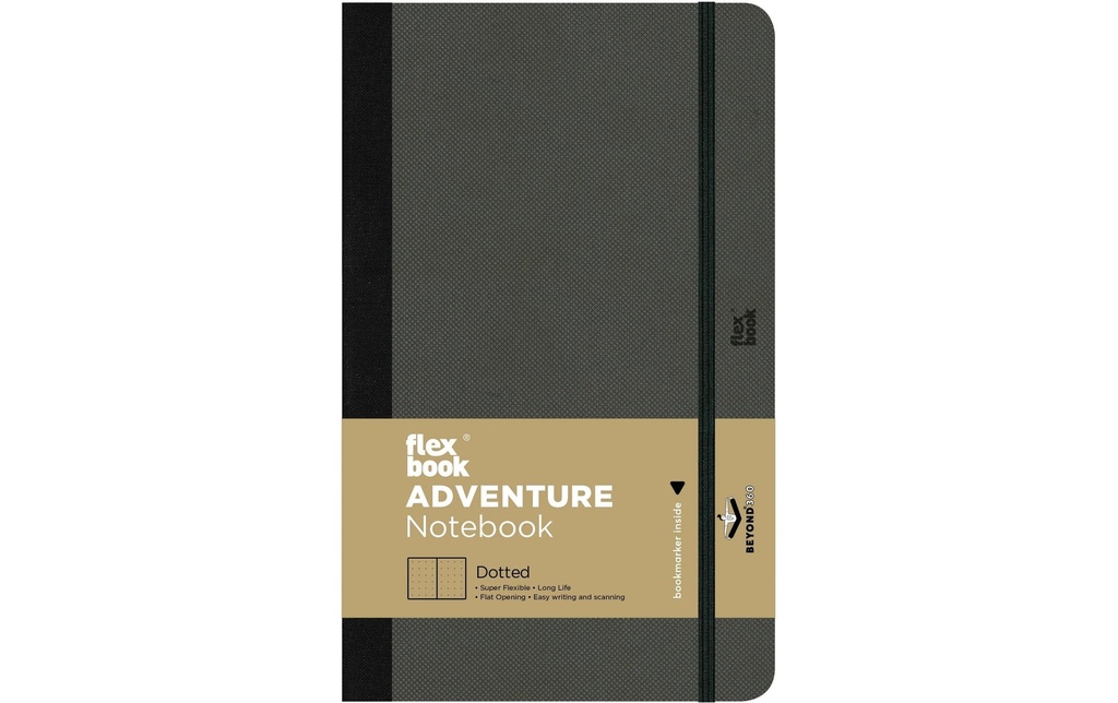 Flexbook Adventure Notebook à pois 13 x 21 cm, Pois, Noir