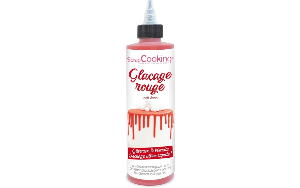 ScrapCooking Glaçage au chocolat Drip Cake rouge 130 g Rouge