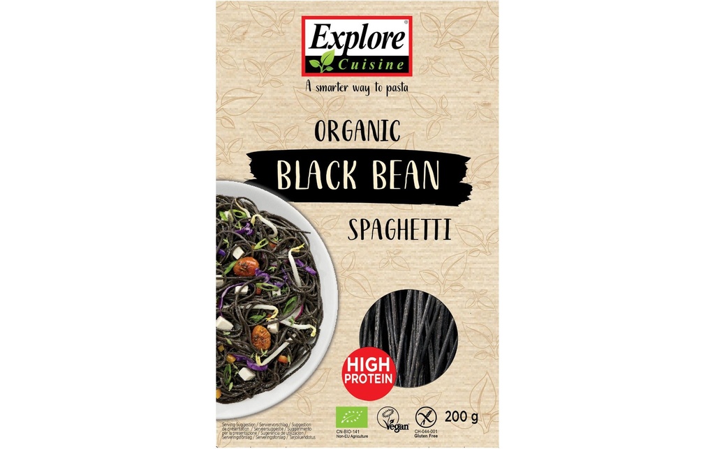 Explore Cuisine Pâtes alimentaires Bio Spaghetti de haricots noirs 200 g
