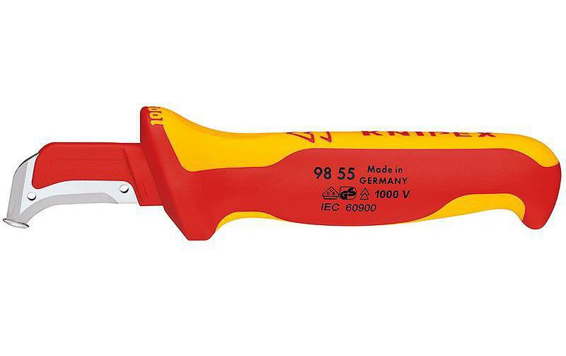 Knipex Couteau à dénuder 180 mm avec antidérapage