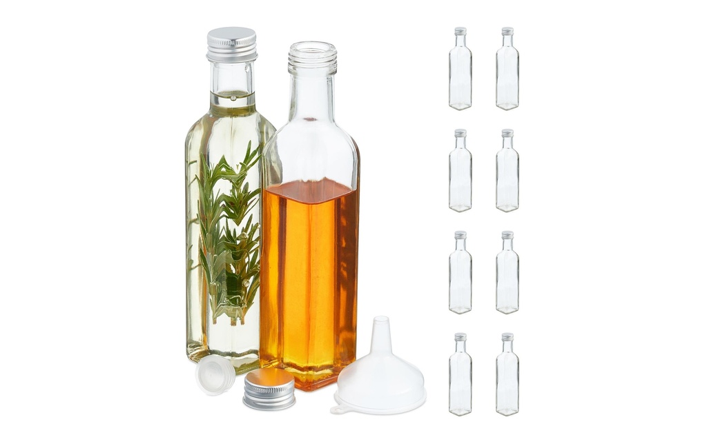 relaxdays Bouteilles pour conserves 250 ml, 8 Pièce/s