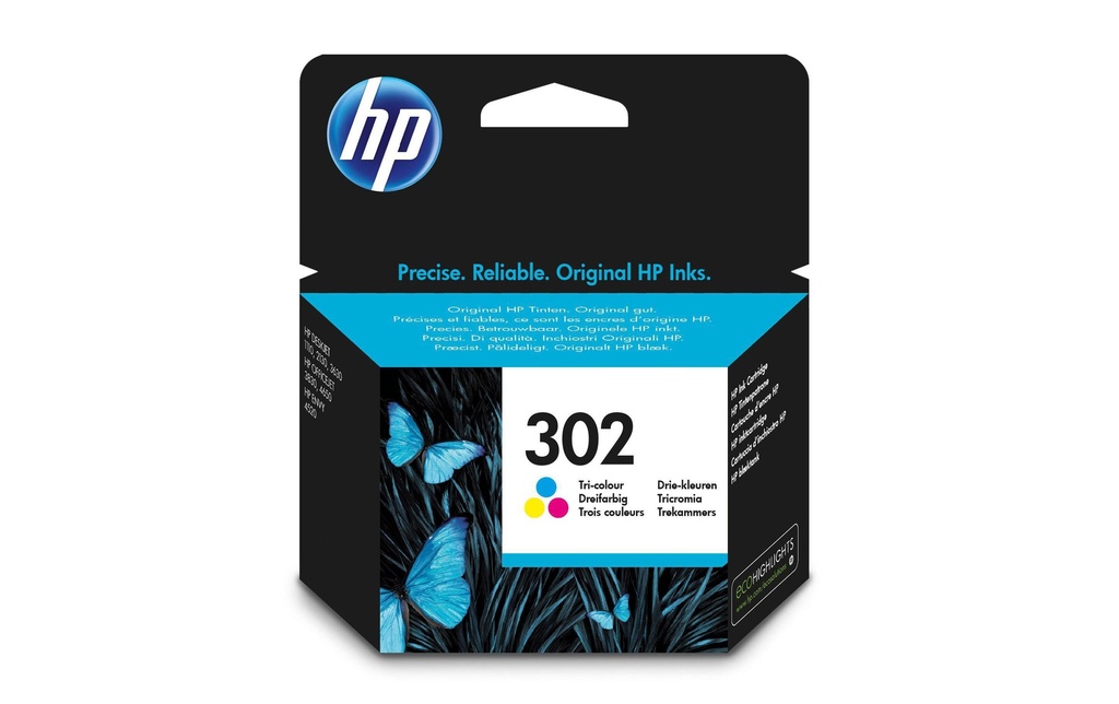 HP Encre Nr. 302 (F6U65AE) Magenta/Yellow/Cyan