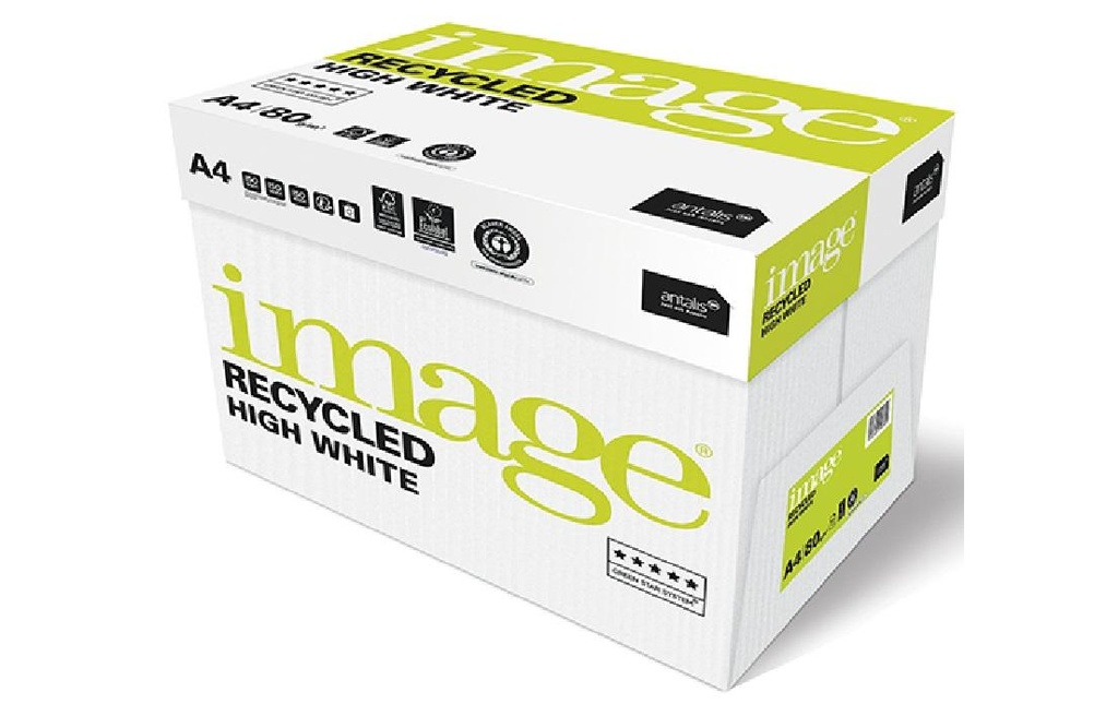 Image Papier pour imprimante Recycled A4, Extra-blanc, 80 g/m², 2500 Feuille