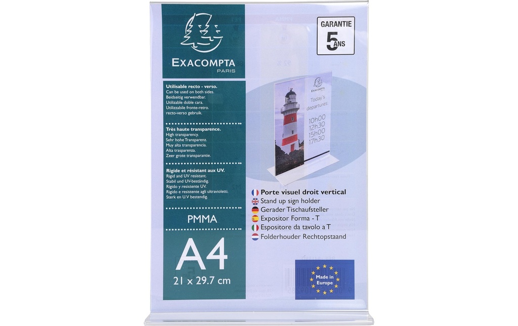 EXACOMPTA Présent.table A4 haut T-forme